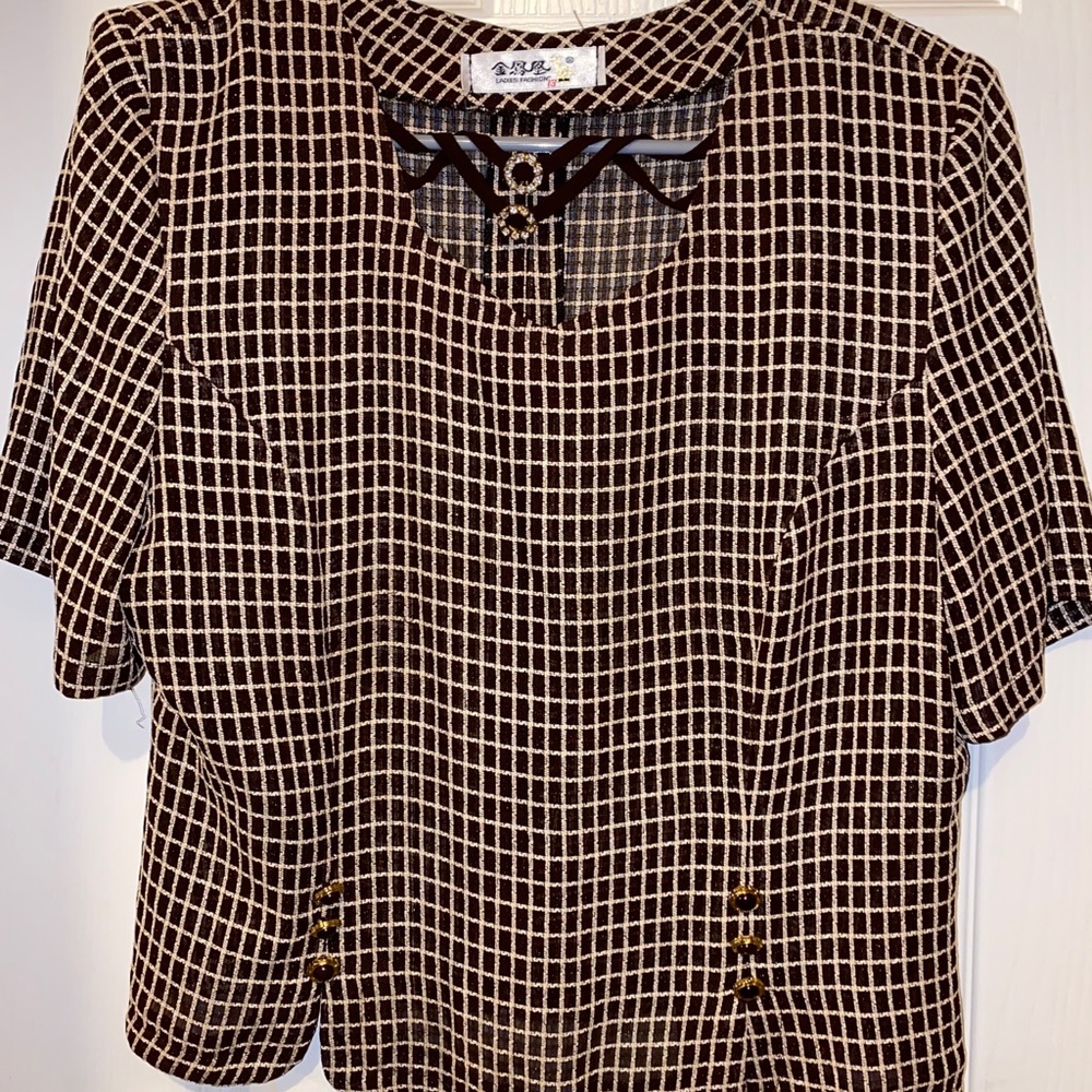 Brown Formal Top